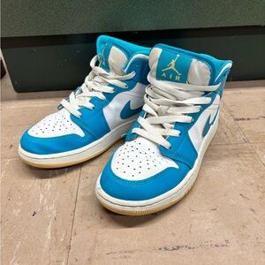 Jordan Aqua and White Sneakers